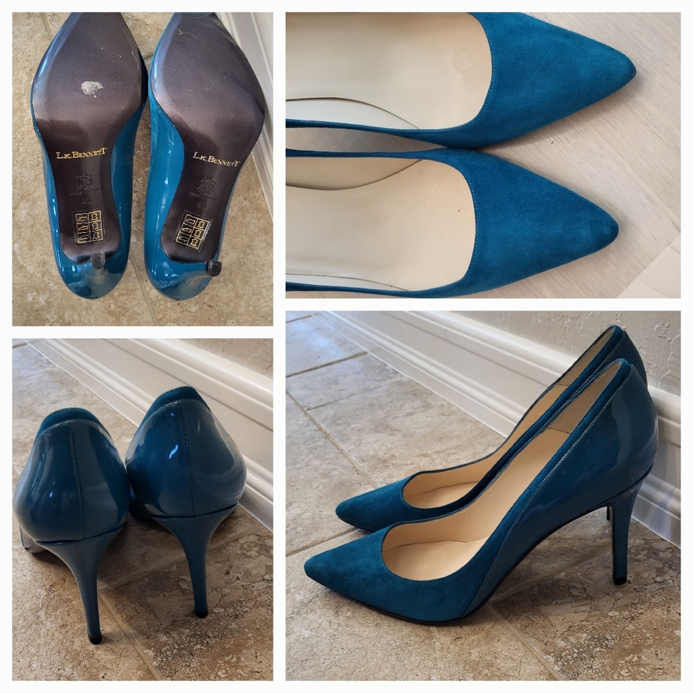 LK Bennett Turquoise Pumps NWOT